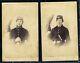 Civil War 2 Cdv's Brothers William & Aaron Howell 104th Pa Vols Kia Fair Oaks