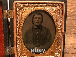Civil War 5th Tenn Cavalry ID Soldier Tintype Photograph Original 1/9th plate