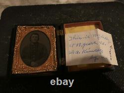 Civil War 5th Tenn Cavalry ID Soldier Tintype Photograph Original 1/9th plate