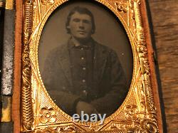 Civil War 5th Tenn Cavalry ID Soldier Tintype Photograph Original 1/9th plate