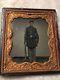 Civil War 6th Plate Ambrotype Union Soldier With Rifle With Bayonette Us Buckle