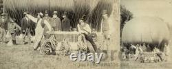 Civil War Aeronaut James Allen w Gas Balloon Rare Aviation History Photo Antique