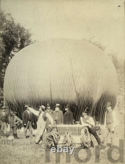 Civil War Aeronaut James Allen w Gas Balloon Rare Aviation History Photo Antique
