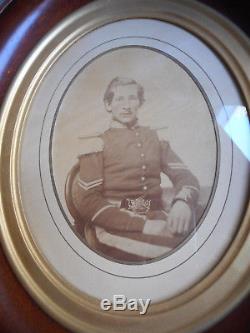 Civil War Albumen Photograph of H. Copp 46 Mass Rare Charlestown Boston Buckle