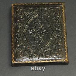 Civil War Ambrotype 9th Plate Union Officer Soldier Rosy Cheeks