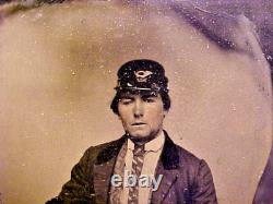 Civil War Ambrotype & Tintype 2 Photographs Soldier withTax Stamp, Wife Ambrotype