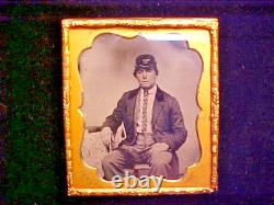 Civil War Ambrotype & Tintype 2 Photographs Soldier withTax Stamp, Wife Ambrotype