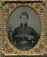 Civil War Armed Cavalryman 6th Pl Ambrotype Large Pistol And Sword Young Soldier