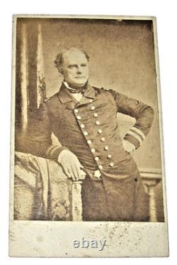 Civil War CDV ADMIRAL JOHN ROGERS, USN, CUT SIGNATURE, GAR ROGER'S POST #28 PIN