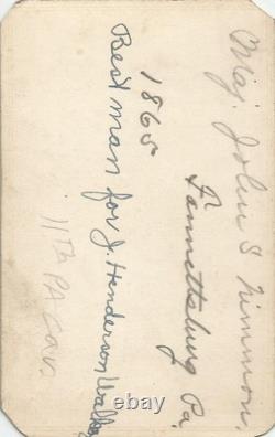 Civil War CDV Brevet Major John S. Nimmon 11th Pennsylvania Cavalry
