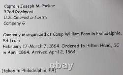Civil War CDV Captain Joseph Parker 32nd US COLORED INFANTRY Philadelphia PA