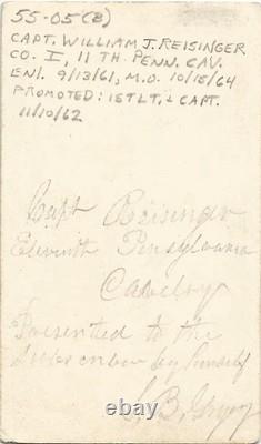 Civil War CDV Captain William I. Reisinger 11th Pennsylvania Cavalry