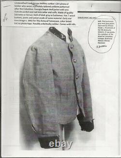 Civil War CDV Confederate, Published Image, Variant of Columbus GA Depot Jacket