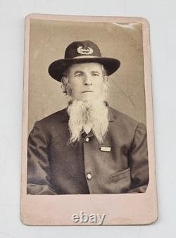 Civil War CDV Identified Union Soldier Hezekiah Townsend Military Uniform Beard