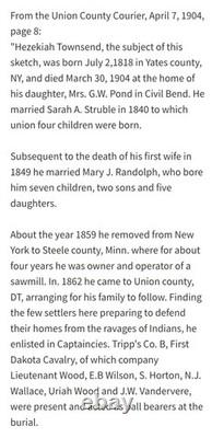 Civil War CDV Identified Union Soldier Hezekiah Townsend Military Uniform Beard