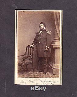 Civil War CDV Maj. Gen. Willliam Nelson Brady Killed by Gen Jefferson C. Ddavis
