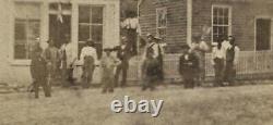 Civil War CDV Photo Lot Outdoor Street Scenes Buildings African American 1860s