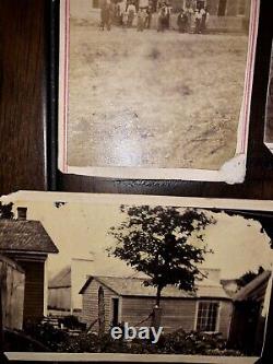 Civil War CDV Photo Lot Outdoor Street Scenes Buildings African American 1860s