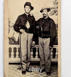 Civil War CDV Photo Two Soldiers Hand On Shoulder By John Holyland Washington DC