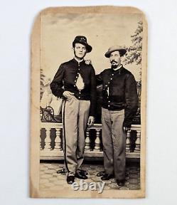 Civil War CDV Photo Two Soldiers Hand On Shoulder By John Holyland Washington DC