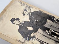 Civil War CDV Photo Two Soldiers Hand On Shoulder By John Holyland Washington DC