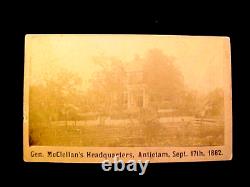 Civil War CDV Photograph McClellan Headquarters Antietam 9/17/1862 Rare Image