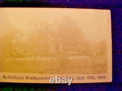 Civil War CDV Photograph McClellan Headquarters Antietam 9/17/1862 Rare Image