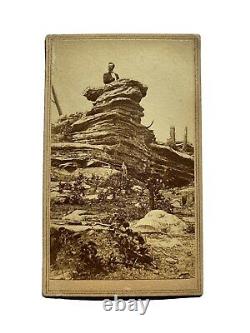 Civil War CDV R. M. Linn on Pulpit Rock Lookout Mountain Tennessee Chattanooga
