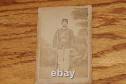 Civil War CDV Soldier With Rifle Alexandria Virginia Photo Photographer Bowdoin
