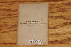 Civil War CDV Soldier With Rifle Alexandria Virginia Photo Photographer Bowdoin