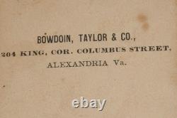 Civil War CDV Soldier With Rifle Alexandria Virginia Photo Photographer Bowdoin
