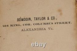Civil War CDV Soldier With Rifle Alexandria Virginia Photo Photographer Bowdoin