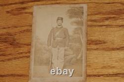 Civil War CDV Soldier With Rifle Alexandria Virginia Photo Photographer Bowdoin