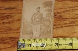 Civil War CDV Soldier With Rifle Alexandria Virginia Photo Photographer Bowdoin