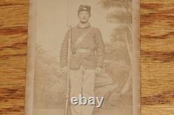 Civil War CDV Soldier With Rifle Alexandria Virginia Photo Photographer Bowdoin