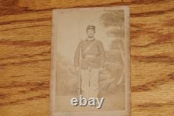 Civil War CDV Soldier With Rifle Alexandria Virginia Photo Photographer Bowdoin