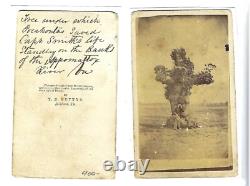 Civil War CDV Tree under Which Capt Smith was Saved by Sacagewia with Soldier
