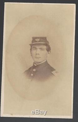 Civil War CDV Union Captain Charles C Wehrun 12th Mass Vols WIA Gettysburg