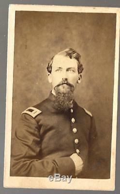 Civil War CDV Union Captain John D Barker 1st Ohio Cavalry