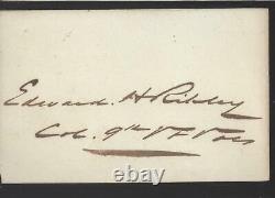 Civil War CDV Union Colonel/BBG Edward H Ripley 9th Vermont Vols Autographed