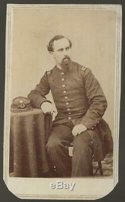 Civil War CDV Union LT Colonel Daniel Hart 7th New Jersey Vols, III Corps Badge
