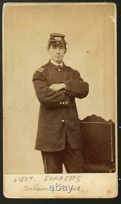 Civil War CDV Union Lt Charles Sanders 48th & 57th Mass Vols