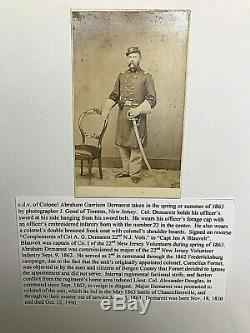 Civil War CDV of Colonel Abraham Garrison Demarest 22nd New Jersey Volunteers
