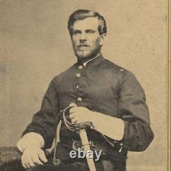 Civil War CDV of First Lieutenant Armed with Sword New Haven, Connecticut