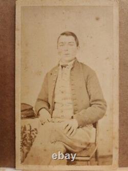 Civil War CDV of Unidentified Maine Soldier with Camden, Maine, backmark