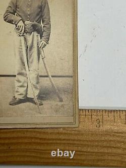 Civil War CDV photograph civil war Union cavalry shell double armed sword