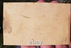 Civil War CDV with ultra rare artillery short sword and pencil ID on back trimmed
