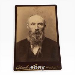 Civil War Cabinet Card Photo Oliver Freet 130th PA Vols York PA Veteran Beard