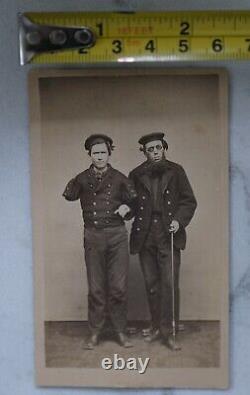 Civil War Cabinet Card Portrait Double Amputee Richard D. Dunphy & Joe Parsons