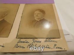 Civil War Cavalry Vet & Wife Photos 19th Penn Cavalry James Allen Lot Of 2 #275